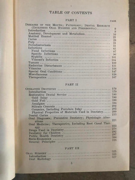 1939 YEARBOOK OF DENTISTRY BY CHARLES DARLINGTON, ETC.
