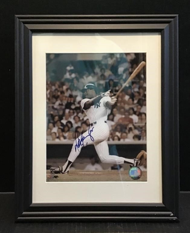 AUTOGRAPHED PHOTO OF NEW YORK YANKEES "DON BAYLOR" (MATTED AND FRAMED)