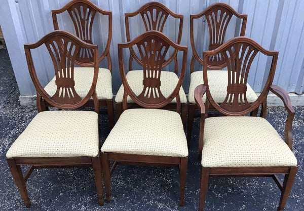 SET OF (6) DINING ROOM CHAIRS FROM LENOIR CHAIR COMPANY