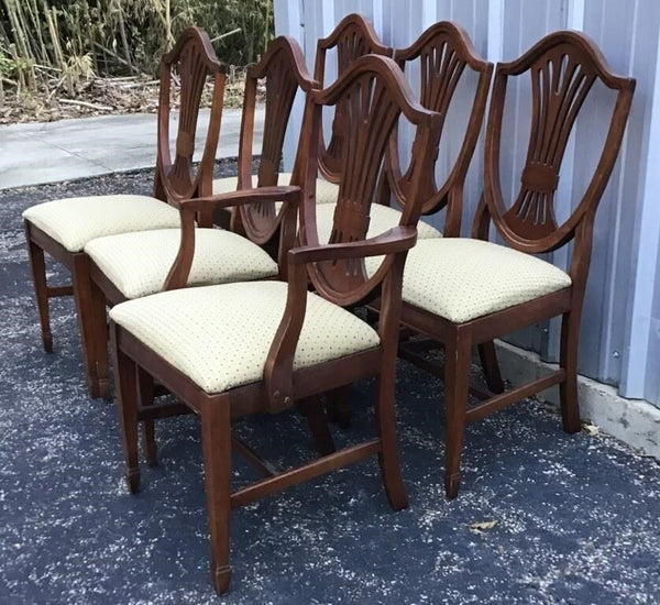 SET OF (6) DINING ROOM CHAIRS FROM LENOIR CHAIR COMPANY