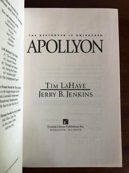 1999 APOLLYON: THE DESTROYER IS UNLEASHED BY TIM LAHAYE AND JERRY B. JENKINS (HARDBACK)