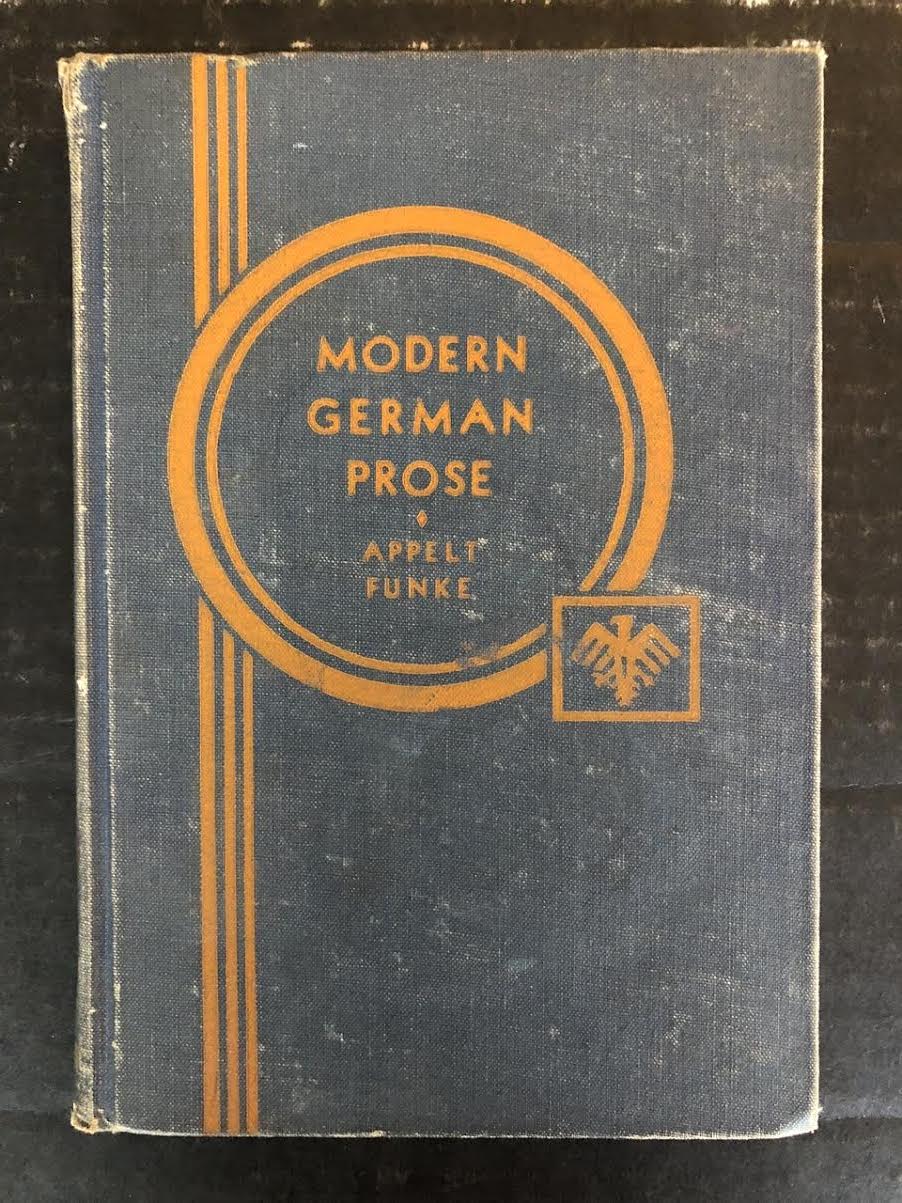 1936 MODERN GERNMAN PROSE BY APPELT AND FUNKE (HARDBACK)