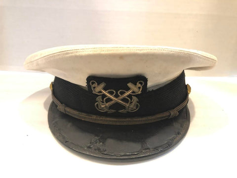 ORIGINAL WORLD WAR II WWII U. S. NAVY OFFICER'S DRESS HAT CAP