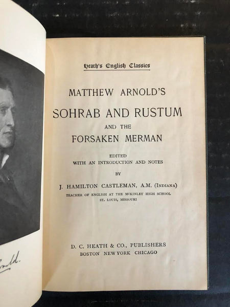 1914 MATTHEW ARNOLD'S SCHRAB AND RUSTUM AND THE FORSAKEN MERMAN (HARDBACK)