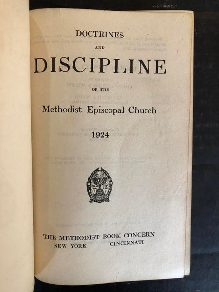 1924 DOCTRINES & DISCIPLINES OF THE METHODIST CHURCH (HARDBACK)