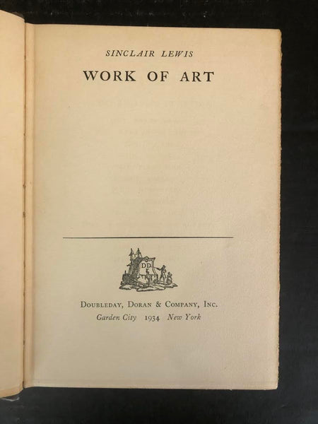 1934 WORK OF ART BY SINCLAIRE LEWIS (HARDBACK BOOK)