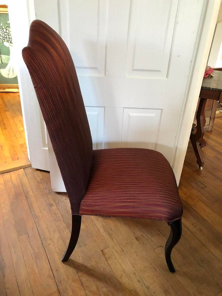 BEUTIFUL WINE COLOR UPHOLSTERED PARSON'S CHAIR