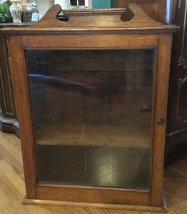 Antique Wall Mounted Hanging Curio Display Cabinet