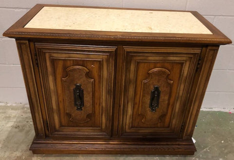 Stanley Furniture Server With Inlaid Marble Top