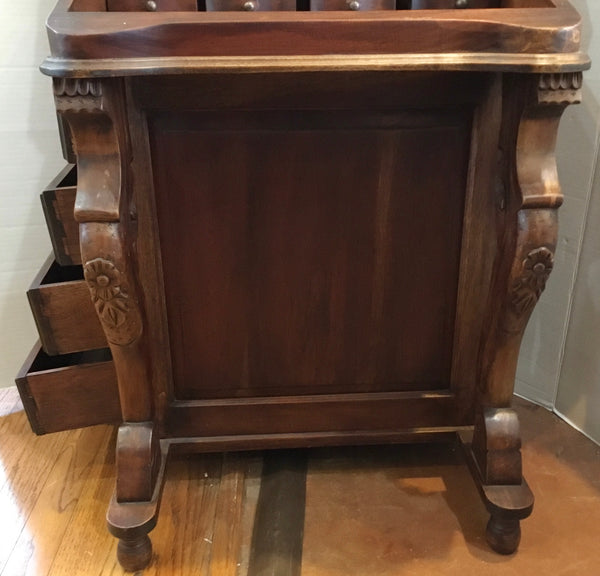 Antique English Walnut Davenport Desk