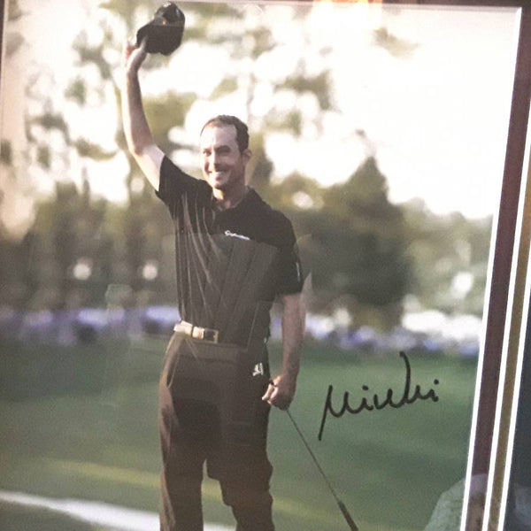 MIKE WEIR 2003 MASTERS CHAMPION SIGNED 8x10 PHOTO, BALL, PLATE WITH COA