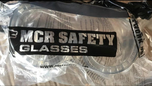 MCR Clear Adjustable Work Safety Goggles (NIP)