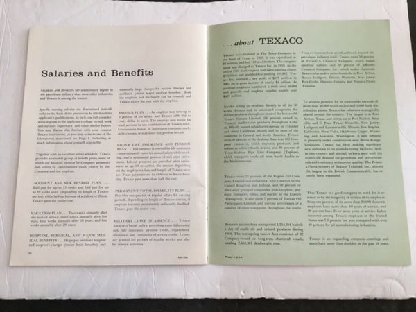 TEXACO: YOUR CAREER IN RESEARCH THE TEXACO COMPANY