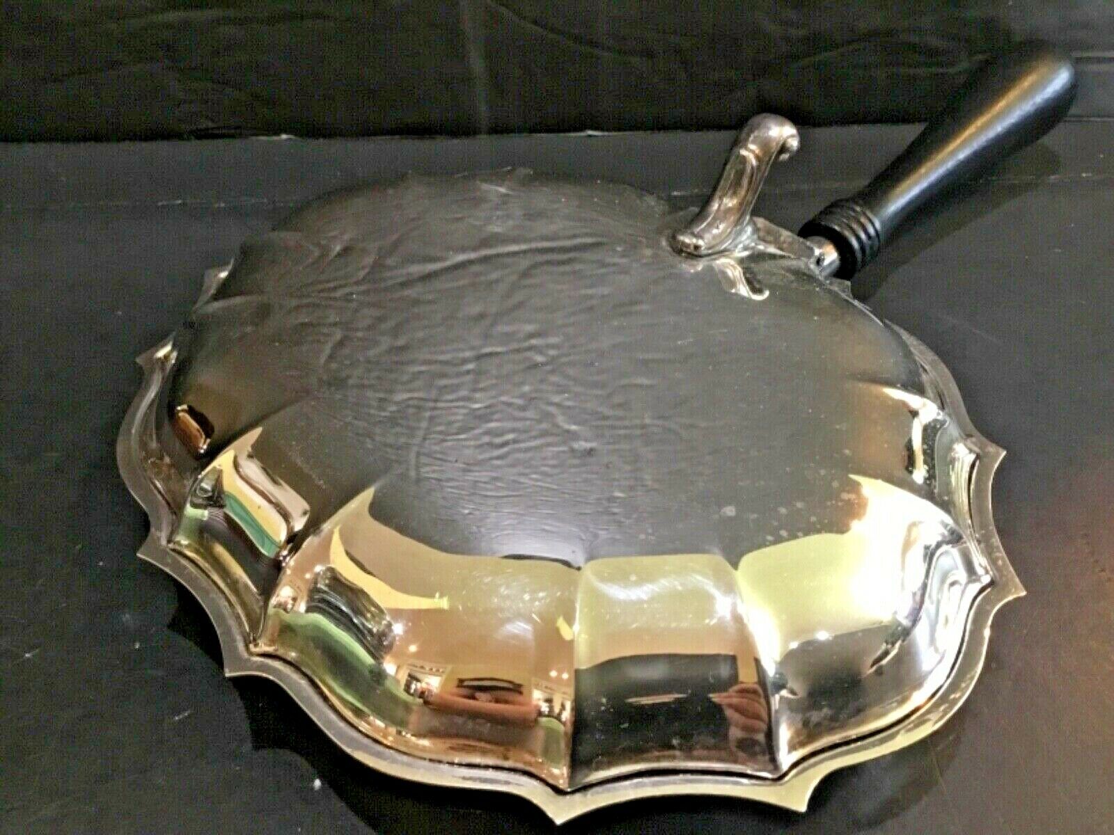 Silverplate Wood Handled Butler’s Crumb Tray