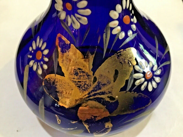 Hand Blown Cobalt Blue Glass Vase