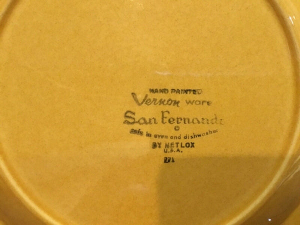 Set of (4) Metlox Vernon Ware San Fernando Gold 10.75” Dinner Plates