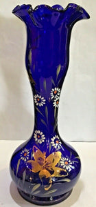 Hand Blown Cobalt Blue Glass Vase