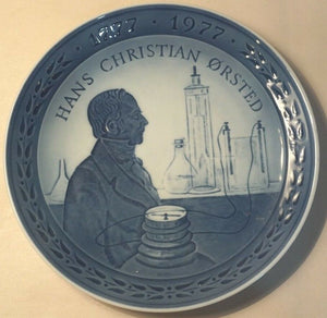 1777-1977 Royal Copenhagen Denmark Collectors Plate, Hans Christian Orsted