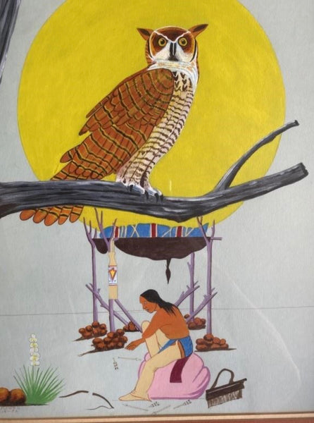 1982 Native American Art Kiowa Tribe By C.E. “Charlie” Rowell