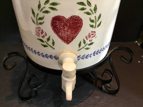 Large Crock Pottery Tea Coffee Server with Handle