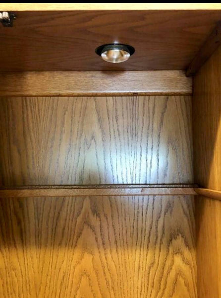 Lighted Oak China Cabinet