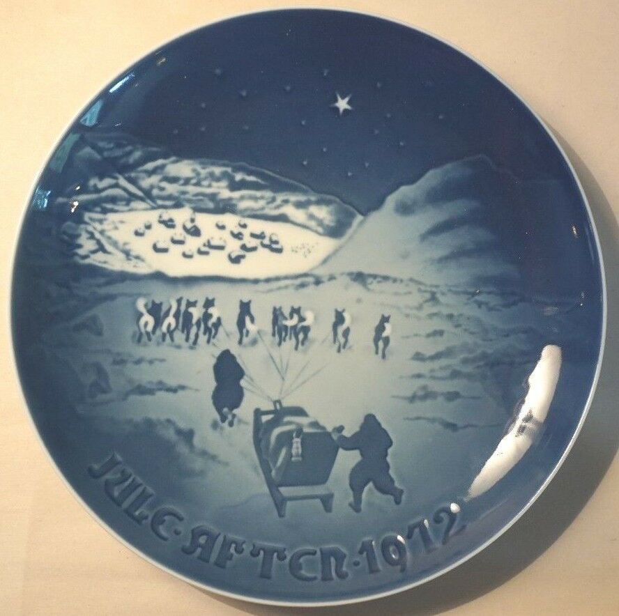 1972, Bing & Grondahl B&G Christmas Plate, Jul After Christmas in Greenland