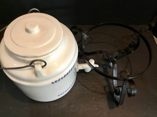 Large Crock Pottery Tea Coffee Server with Handle