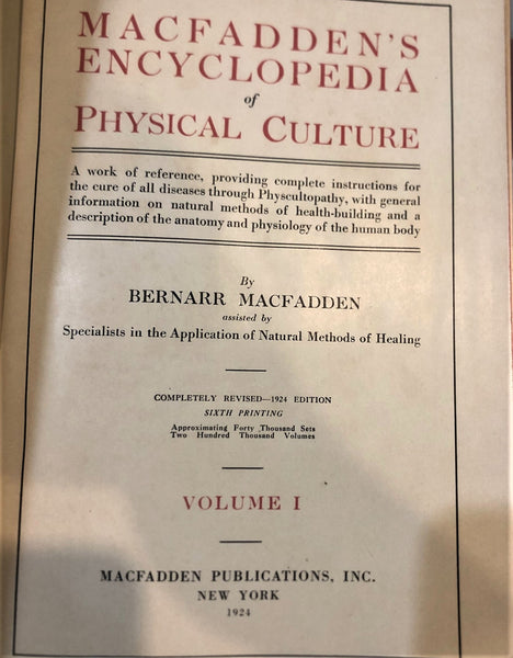 1924 MacFadden's Encyclopedia of Physical Culture  Vol's 1-5