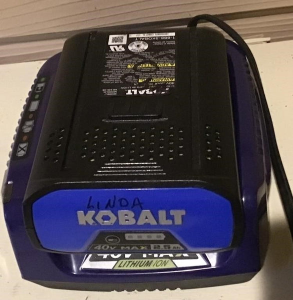 KOBALT 40VMAX CHARGER AND 2.5AH LITHIUM ION BATTERY (TESTED AND WORKING)