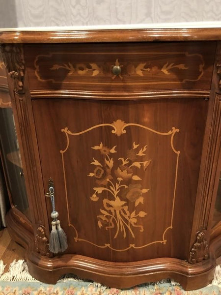 BEAUTIFUL ANTIQUE ENTRY CREDENZA WITH INLAY