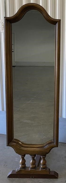 VINTAGE WOODEN FLOOR EASEL STAND-UP MIRROR