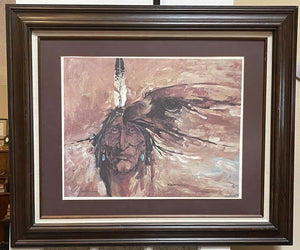 EAGLE MYSTIC ARTIST PROOF BY BERT SEABOURN (MATTED AND FRAMED)
